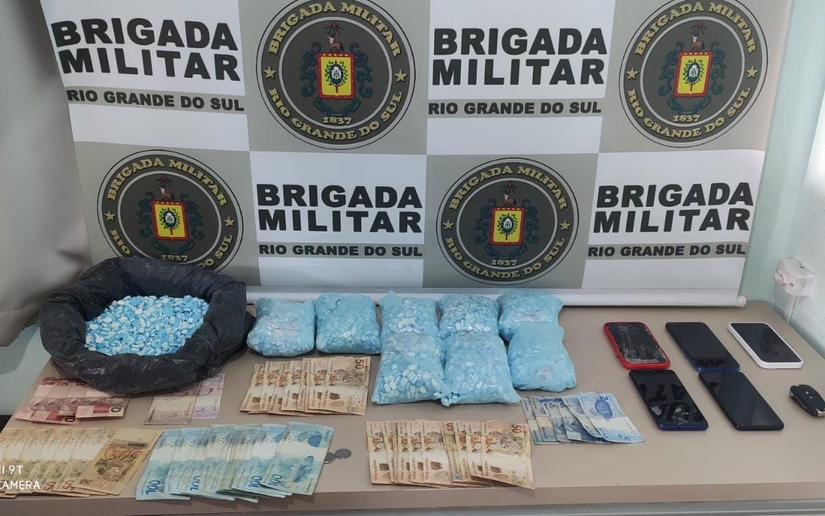 7º BPM apreende cerca de 5,6 quilos de ecstasy em Crissiumal durante ações da Operação Controle Brasil