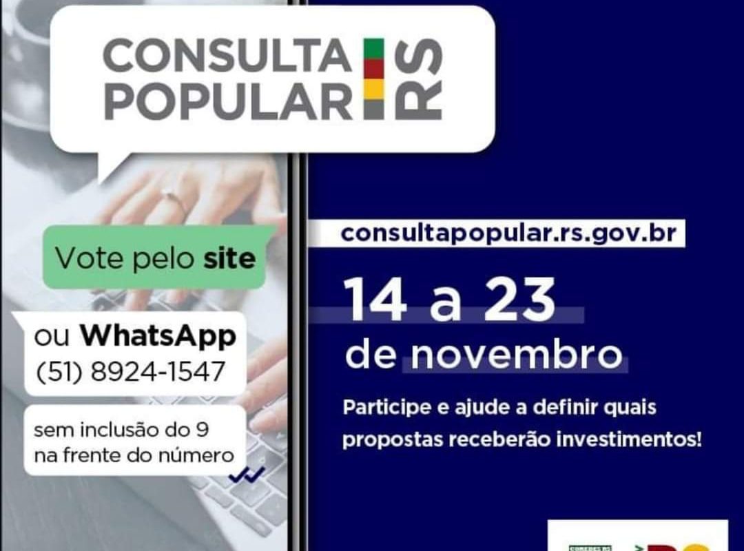 Consulta Popular: Votação está aberta e segue até dia 23 de novembro