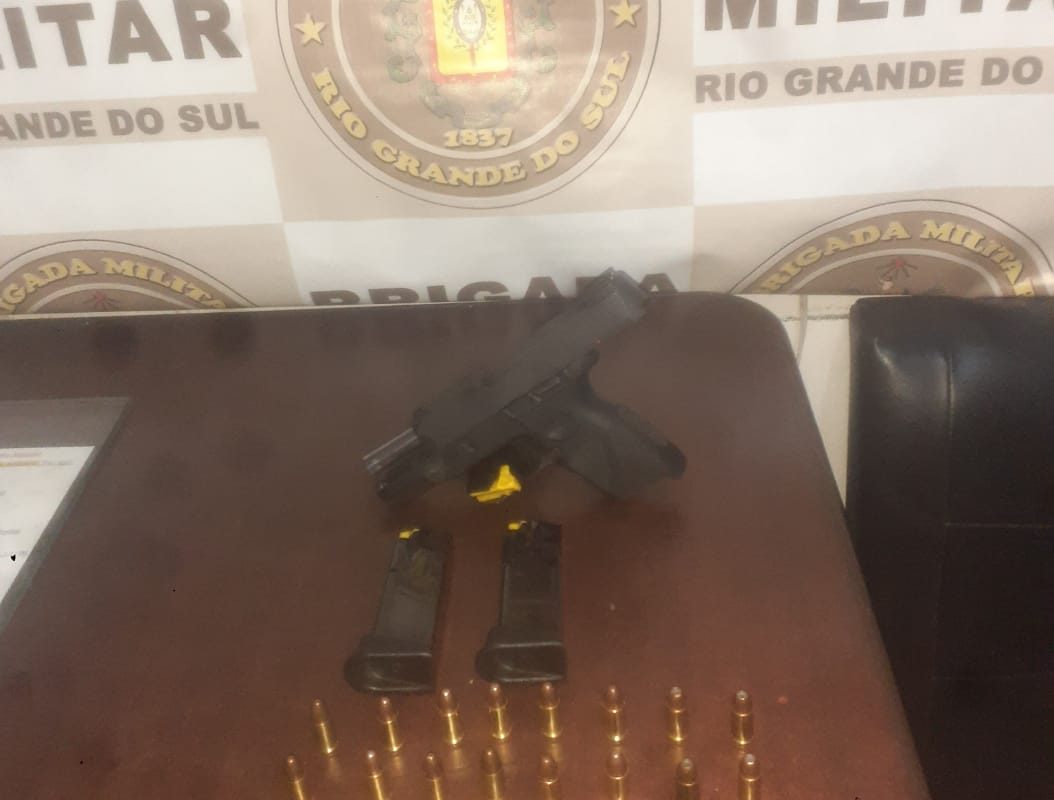 Brigada Militar, apreende arma de fogo e munições e prende homem em Santo Augusto