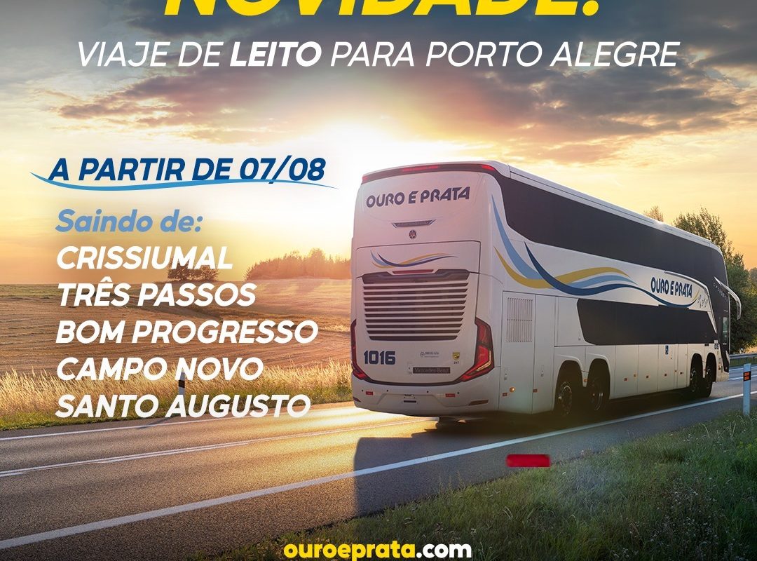 Viação Ouro e Prata passa a oferecer serviço leito