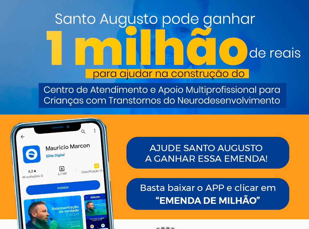 Santo Augusto na disputa por emenda de R$ 1 milhão