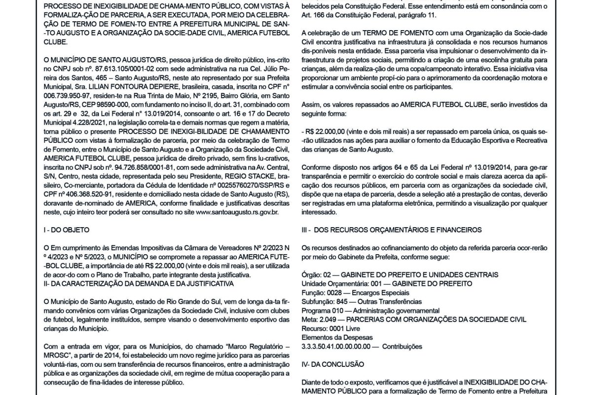 Publicações Legais – 05 de Julho de 2024