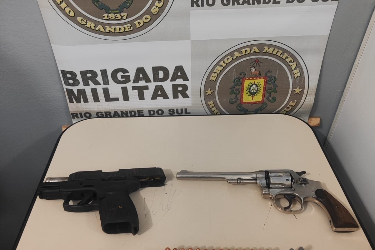 Brigada Militar prende seis indivíduos por porte ilegal de arma de fogo em São Valério do Sul