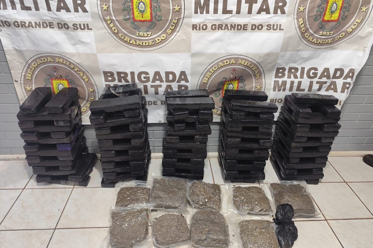 Brigada Militar prende homem com mais de  100 Kg de drogas em Três Passos