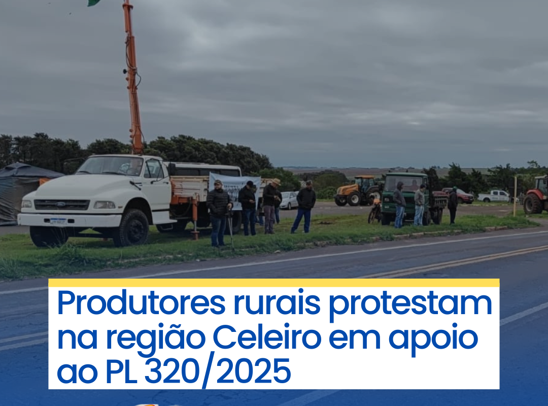 Produtores rurais protestam na região Celeiro em apoio ao PL 320/2025