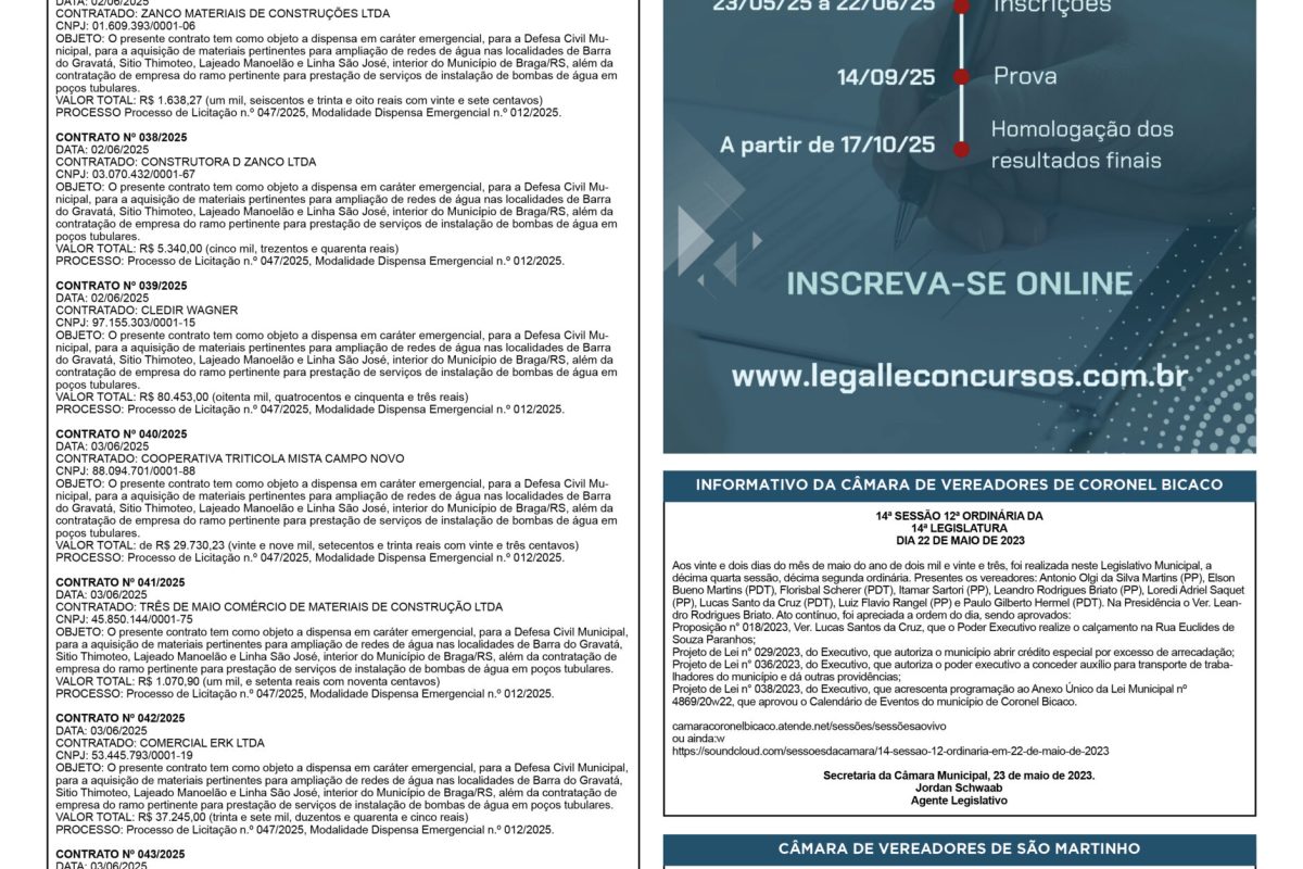 Publicações Legais – 06 de Junho de 2025