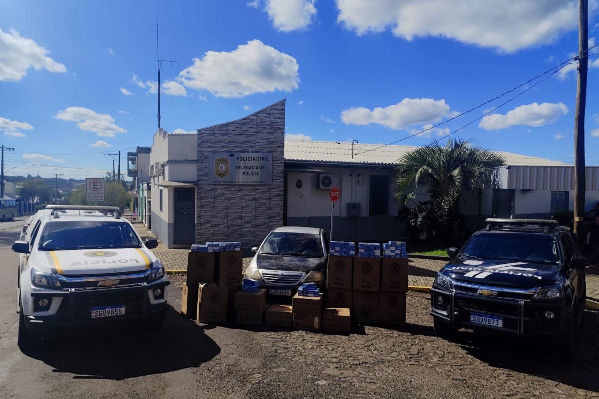 Polícia Civil e Brigada Militar apreendem carga de cigarros contrabandeados em Três Passos