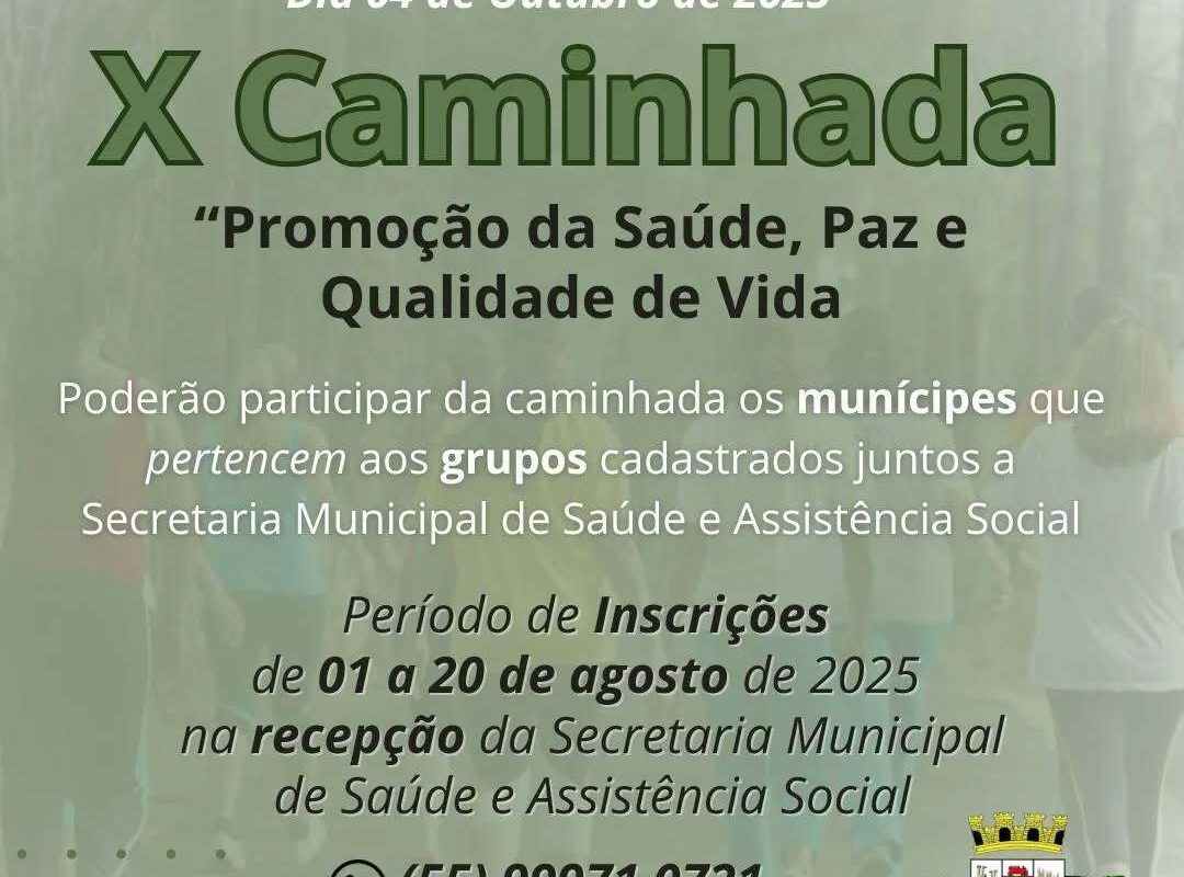Nova Ramada abre inscrições para a X Caminhada “Promoção da Saúde, Paz e Qualidade de Vida”