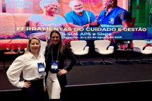 secretária da Saúde Cristiane Maçalai e a enfermeira Sabrina Eickhoff