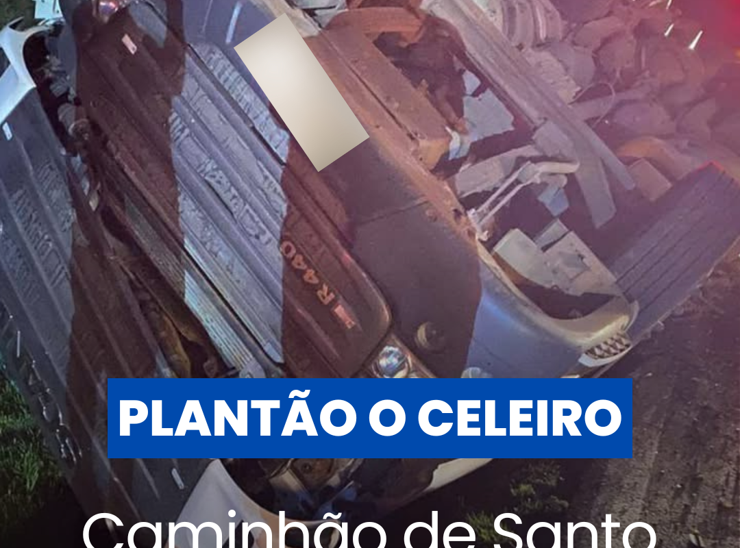 Caminhão de Santo Augusto tomba na BR-392 em São Sepé
