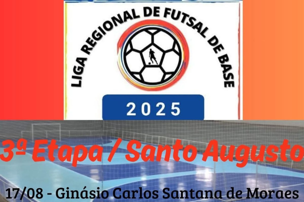 3ª Etapa da Liga Regional de Futsal de Base muda de local e será no Ginásio da Afumusa