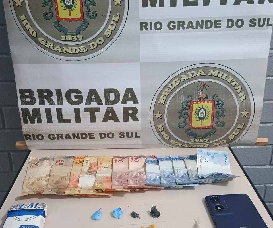 Brigada Militar prende homem por tráfico de drogas em Tenente Portela