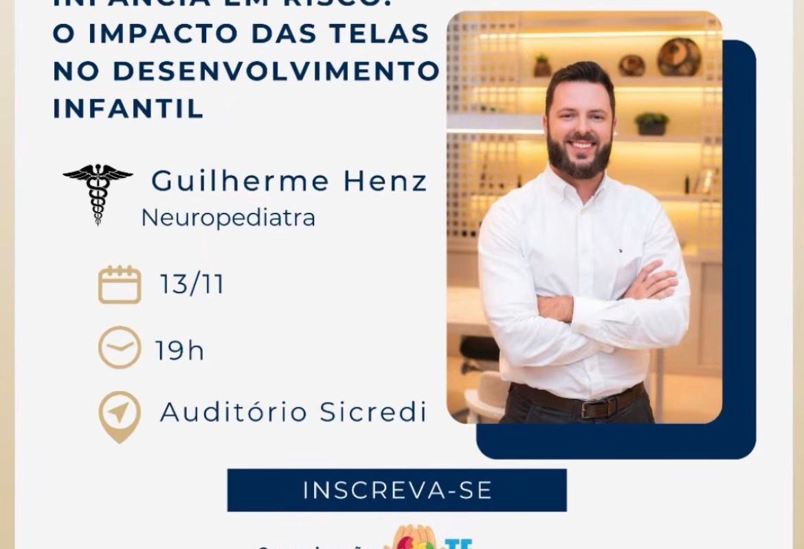 Palestra aborda efeitos das telas no desenvolvimento infantil em Santo Augusto