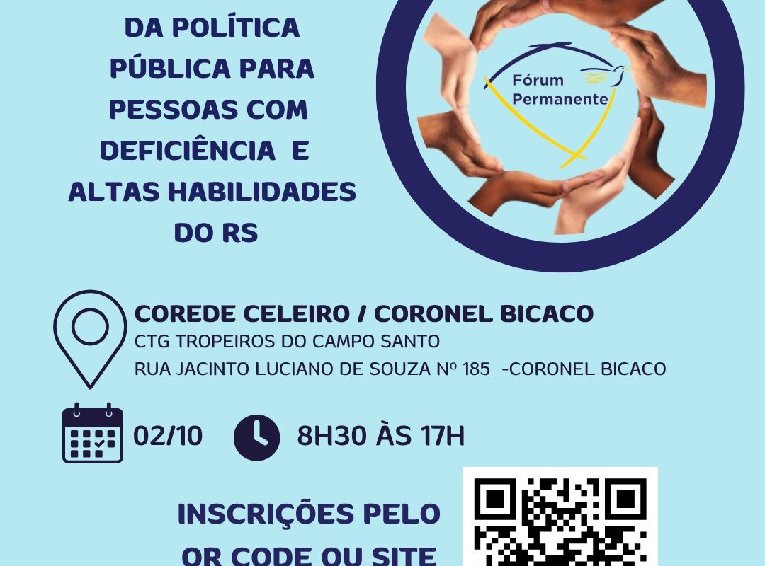 Coronel Bicaco sedia 209º Fórum Estadual Permanente da Política Pública para Pessoas com Deficiência e Altas Habilidades