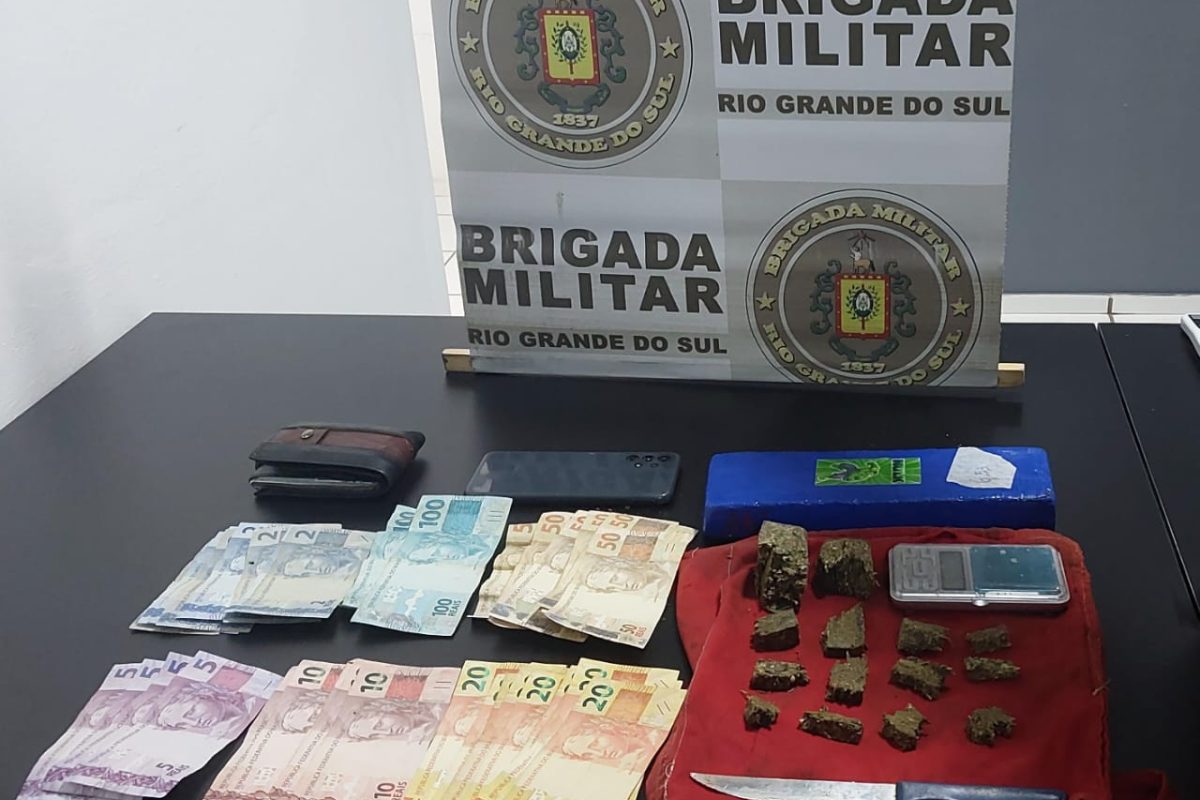 Brigada Militar prende homem por tráfico de drogas em Santo Augusto