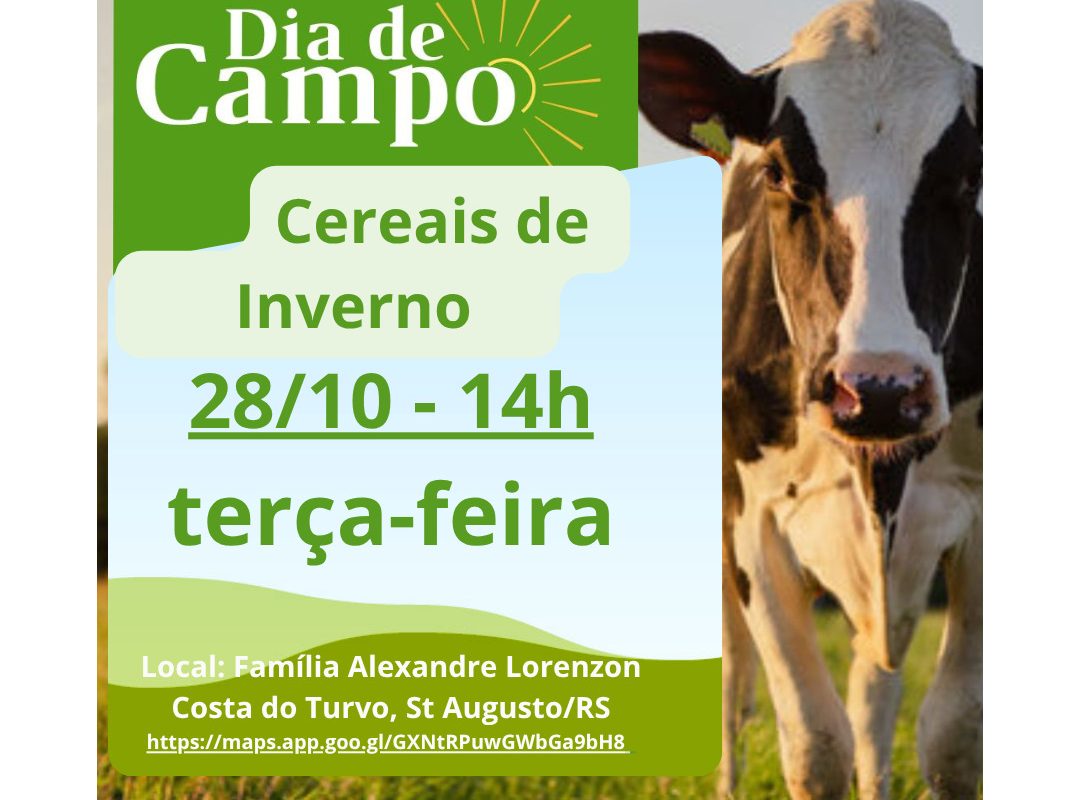 Dia de Campo vai apresentar cultivares de cereais de inverno em Santo Augusto