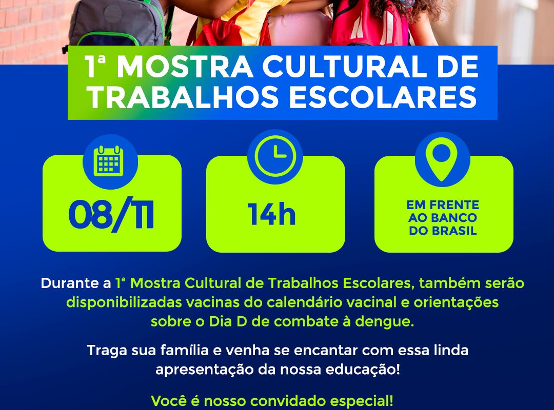 Santo Augusto promove 1ª Mostra Cultural de trabalhos escolares
