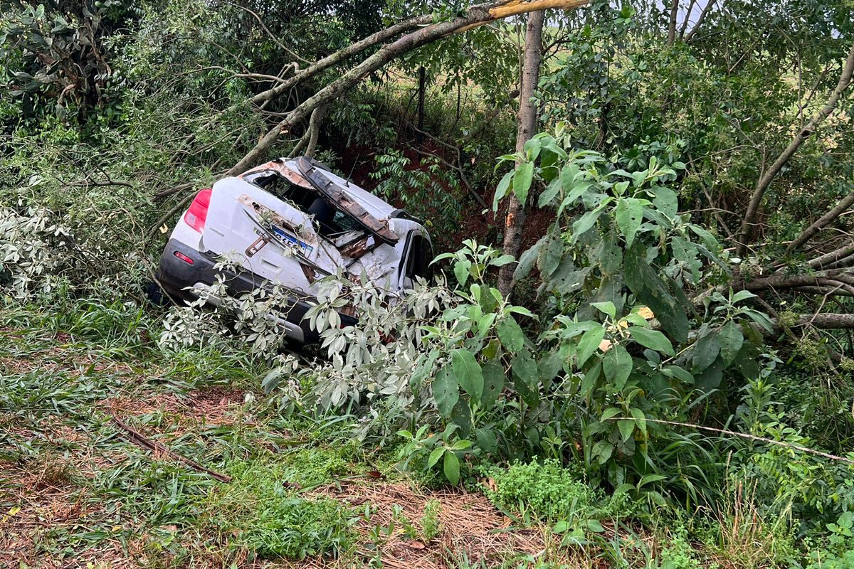 Saída de pista é registrada na ERS-155 próximo à Queijaria da Nena
