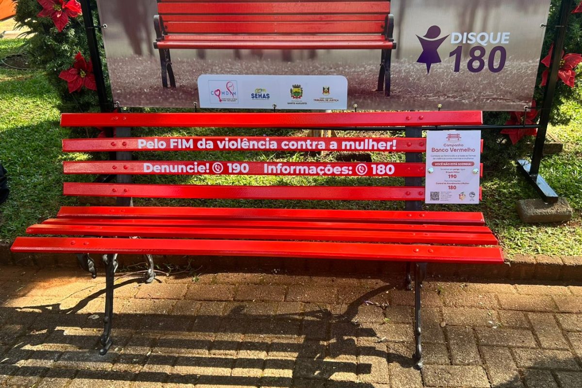 Entrega do Banco Vermelho marca ações da Semana Municipal da Paz 2025 em Santo Augusto