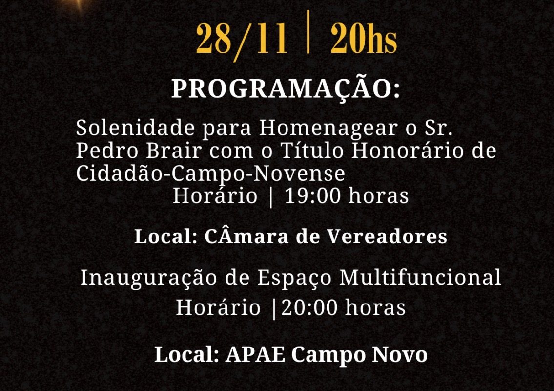 APAE de Campo Novo celebra 30 anos com show especial de Carlos Magrão