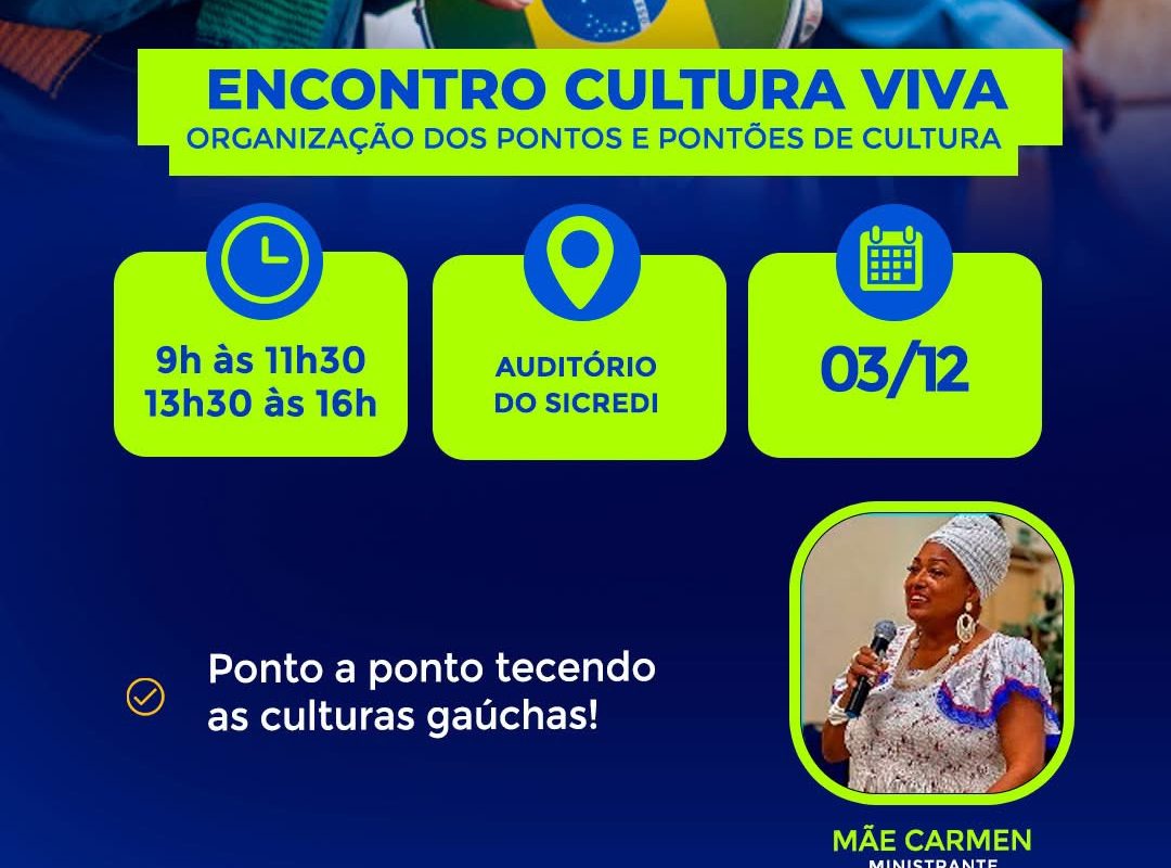 Santo Augusto sediará Evento Cultura Viva no dia 3 de dezembro