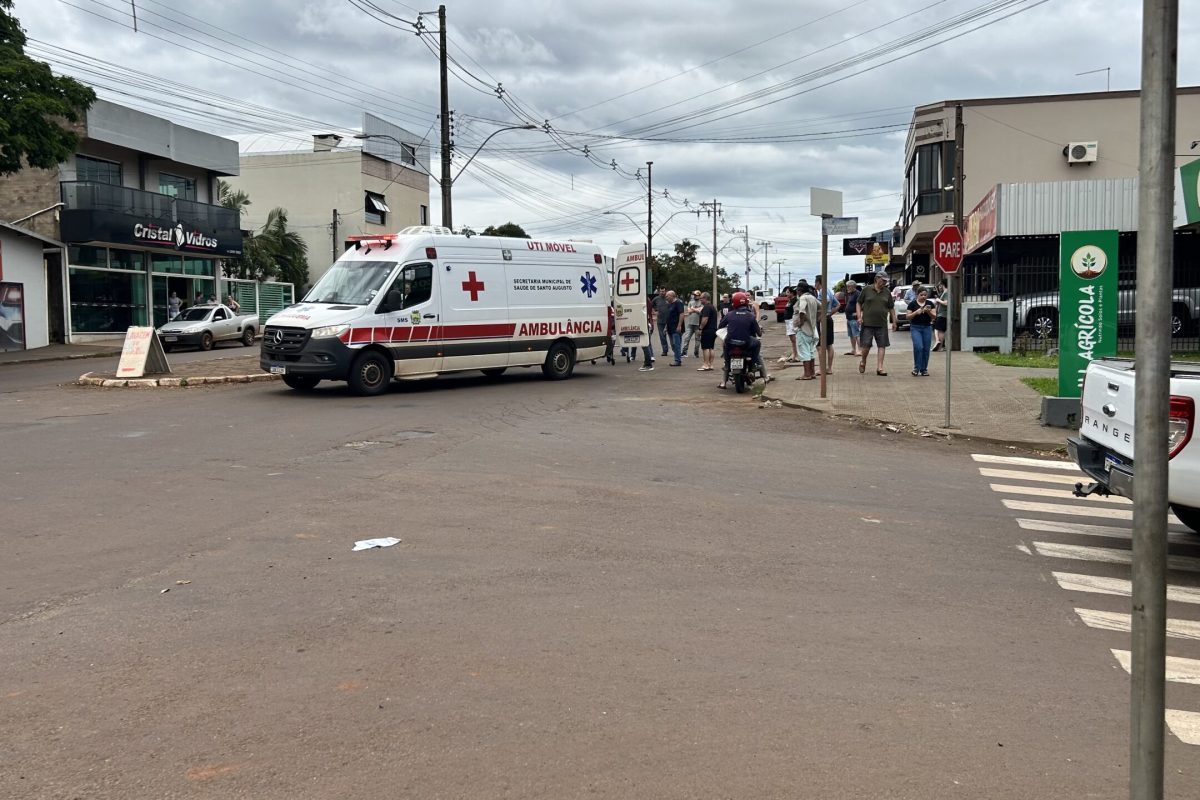 Atualização: Idosa fica ferida após atropelamento na Avenida do Comércio, em Santo Augusto