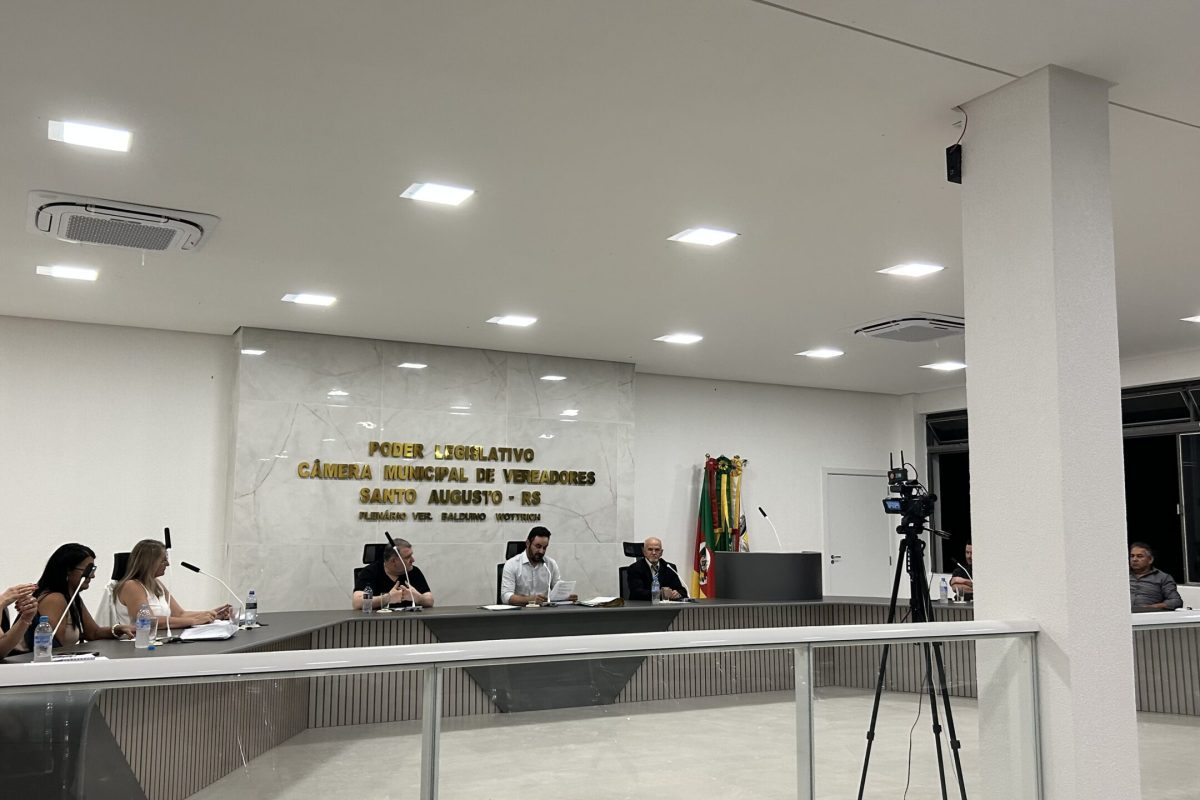 Sem secretário definido, Câmara de Santo Augusto terá nova sessão para escolha da Mesa Diretora