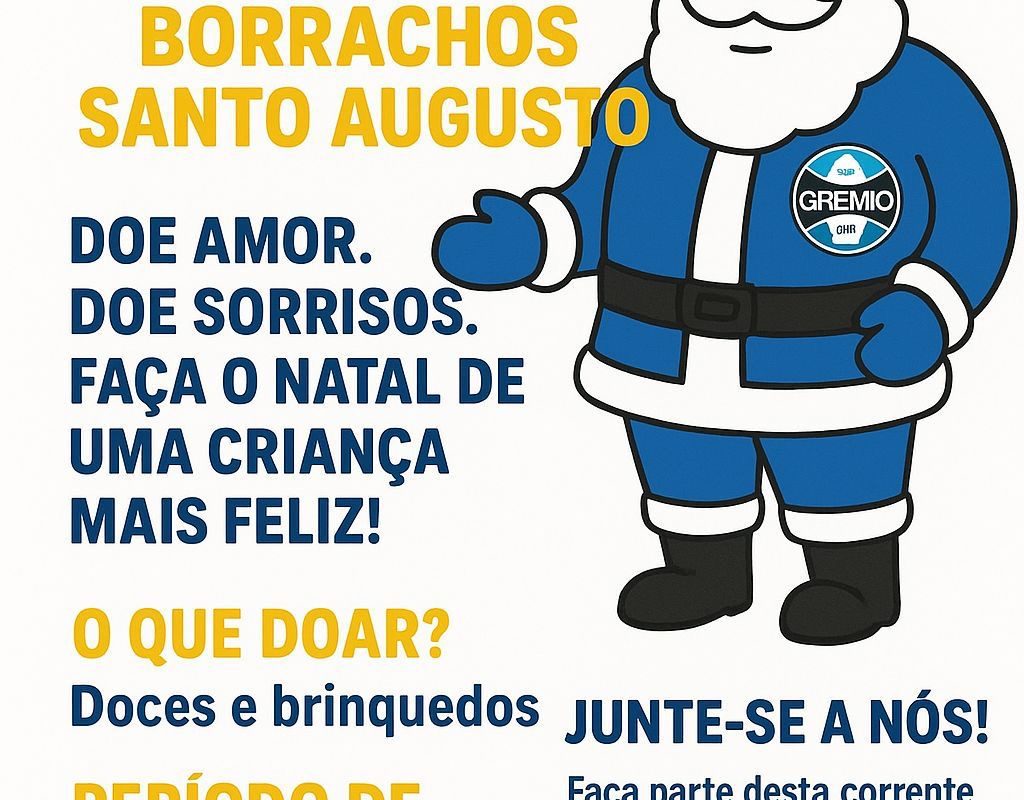 Consulado Gremista de Santo Augusto promove ação solidária “Natal Tricolor 2025”