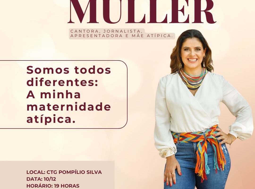 Palestra-show com Shana Müller acontece hoje em Santo Augusto