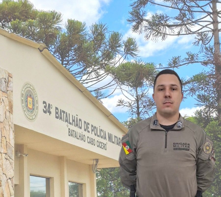 Santo-augustense é promovido a 1º Sargento da Brigada Militar e aprovado na OAB