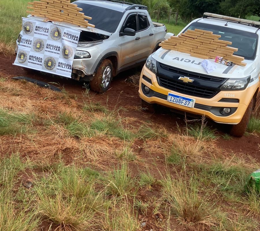 Pelotão Rodoviário da Brigada Militar apreende cerca de 50 kg de maconha na ERS-155, em Santo Augusto