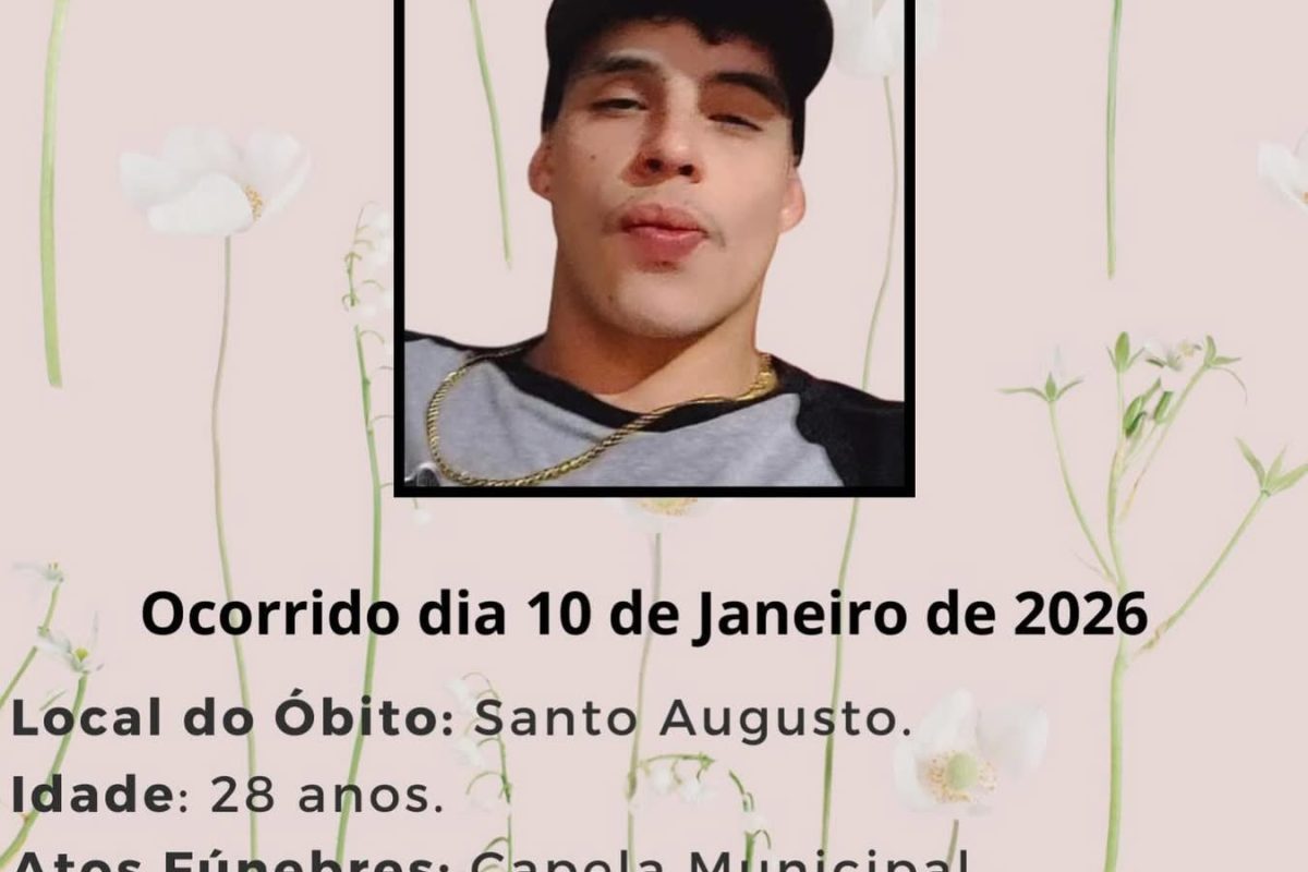 Velório de Michael Soares inicia às 13h30 na Capela Municipal de Santo Augusto