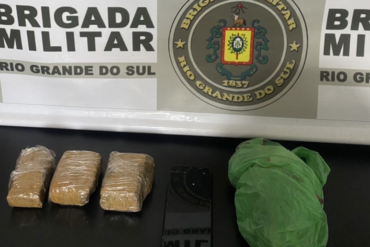Brigada Militar prende homem por tráfico e apreende maconha em Crissiumal