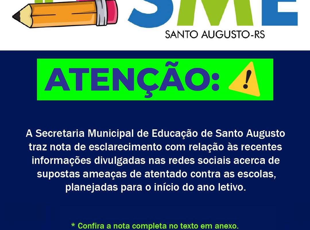 SME esclarece informações sobre supostas ameaças a escolas