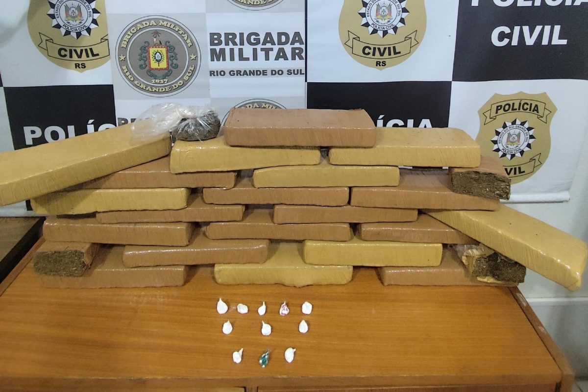 Brigada Militar prende homem e apreende grande quantidade de drogas em Três Passos