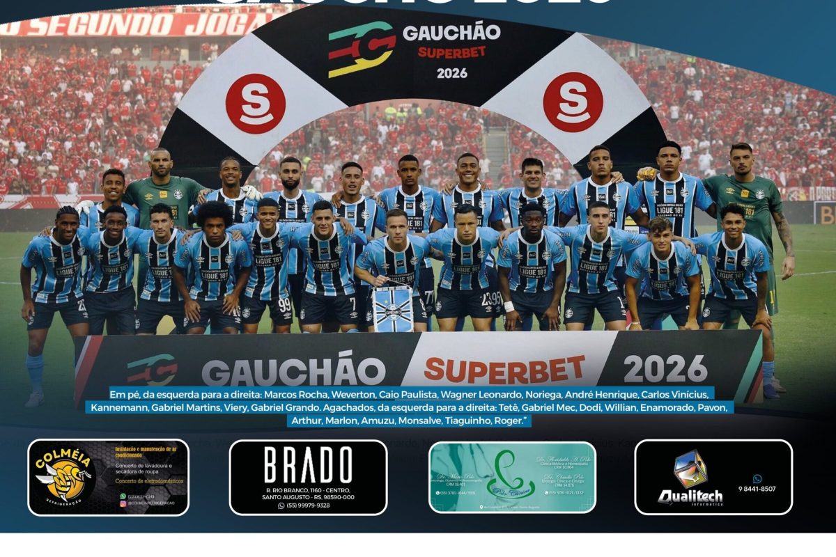 Pôster do Grêmio Campeão Gaúcho 2026 já está na edição impressa do Jornal O Celeiro