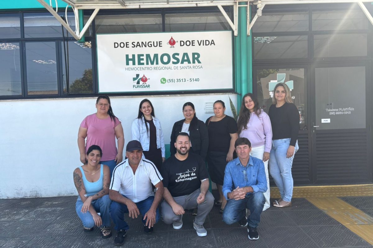 Projeto Anjos da Enfermagem e Hospital Bom Pastor promovem doação de sangue no Hemocentro de Santa Rosa