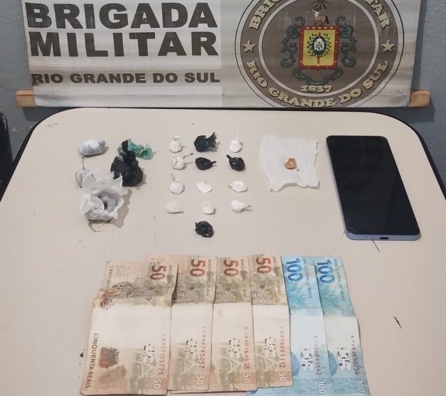 Homem é preso por tráfico de drogas durante operação da Brigada Militar em Miraguaí