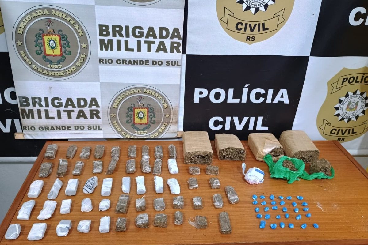 Operação Aliança prende três e apreende mais de 2,9 kg de drogas em Três Passos