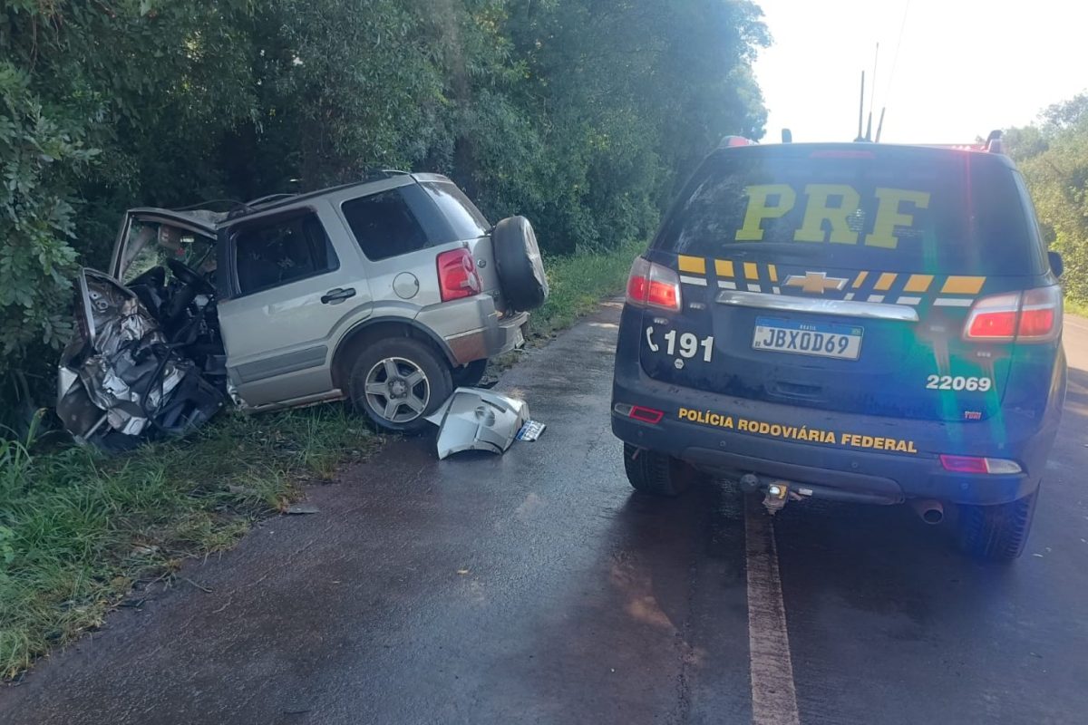 Colisão frontal deixa dois mortos na BR-392, em Guarani das Missões