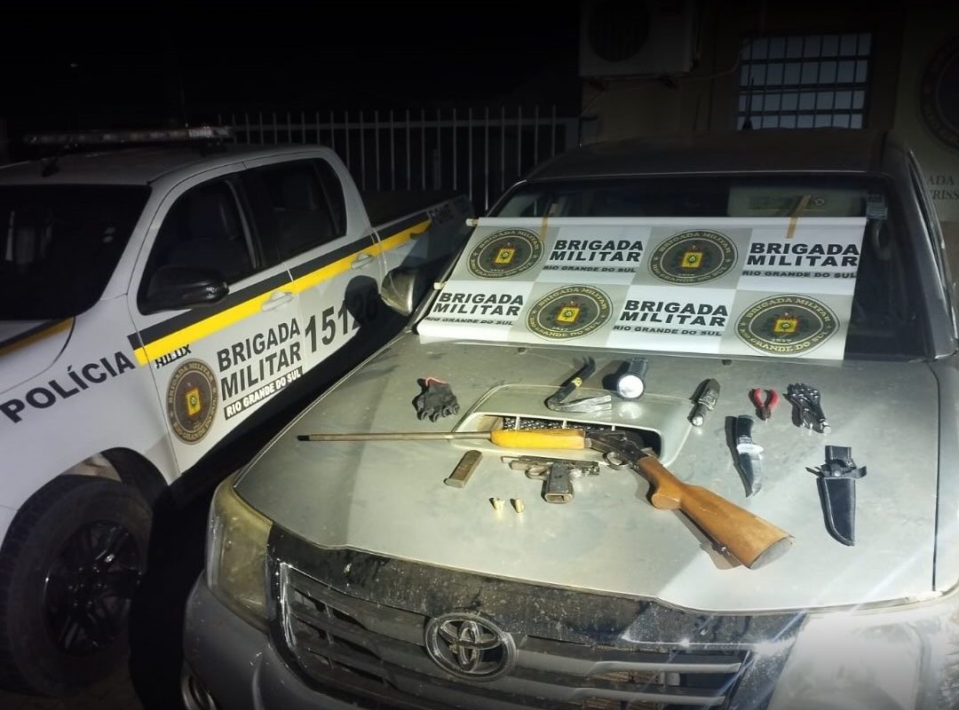 Brigada Militar recupera Hilux roubada após assalto no interior de Ajuricaba
