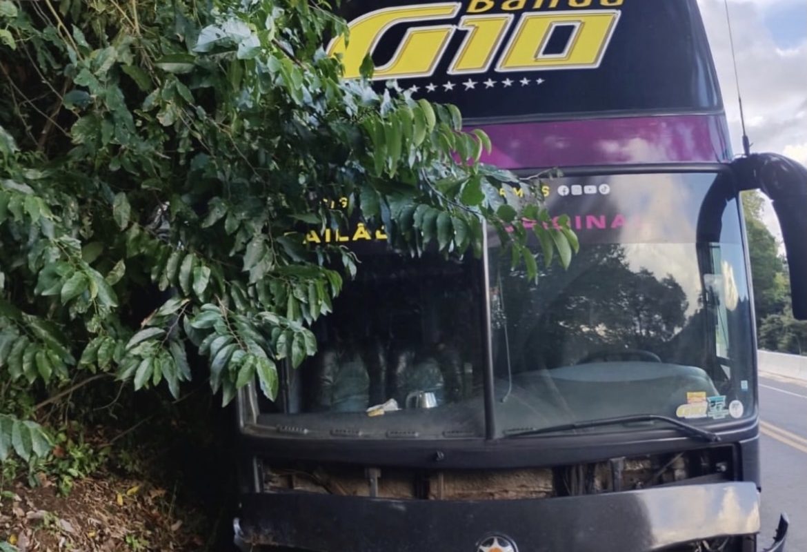 Ônibus da G10 sofre acidente em Picada Café