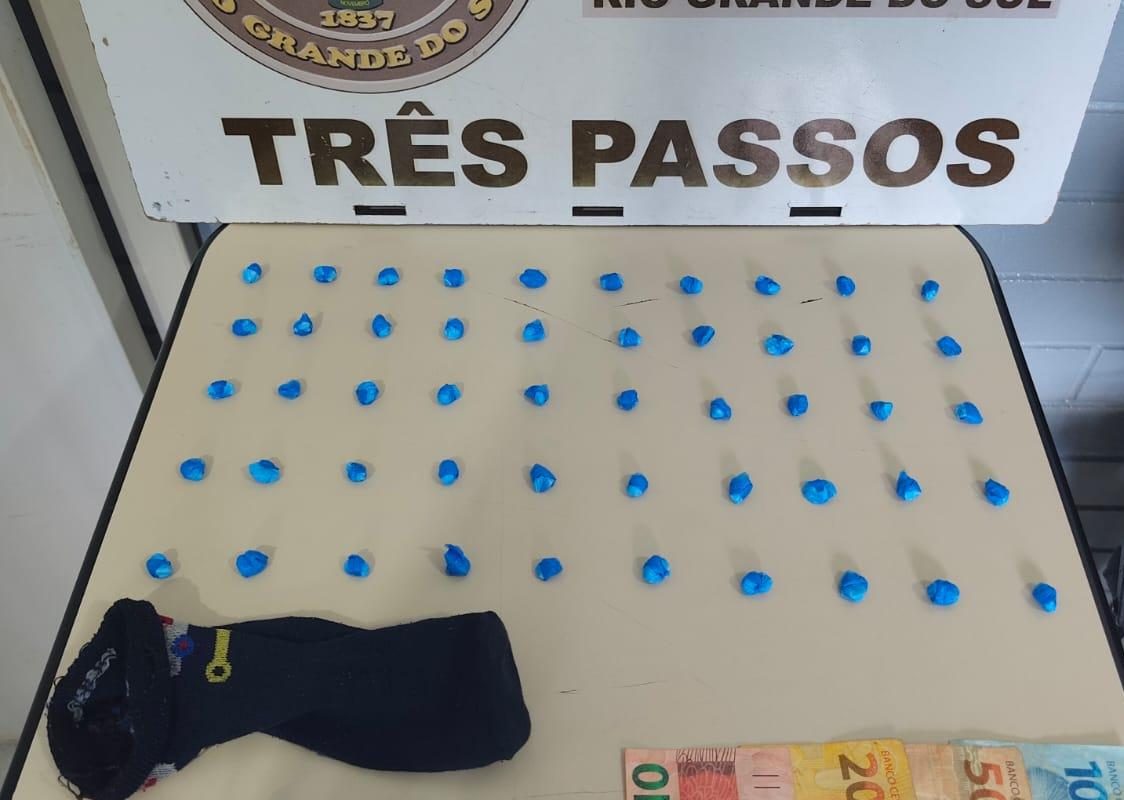 Homem é preso por tráfico de drogas durante operação da Brigada Militar em Três Passos