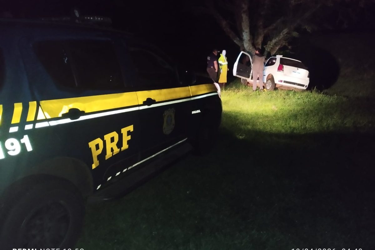 Mulher morre após saída de pista na BR-158 em Cruz Alta