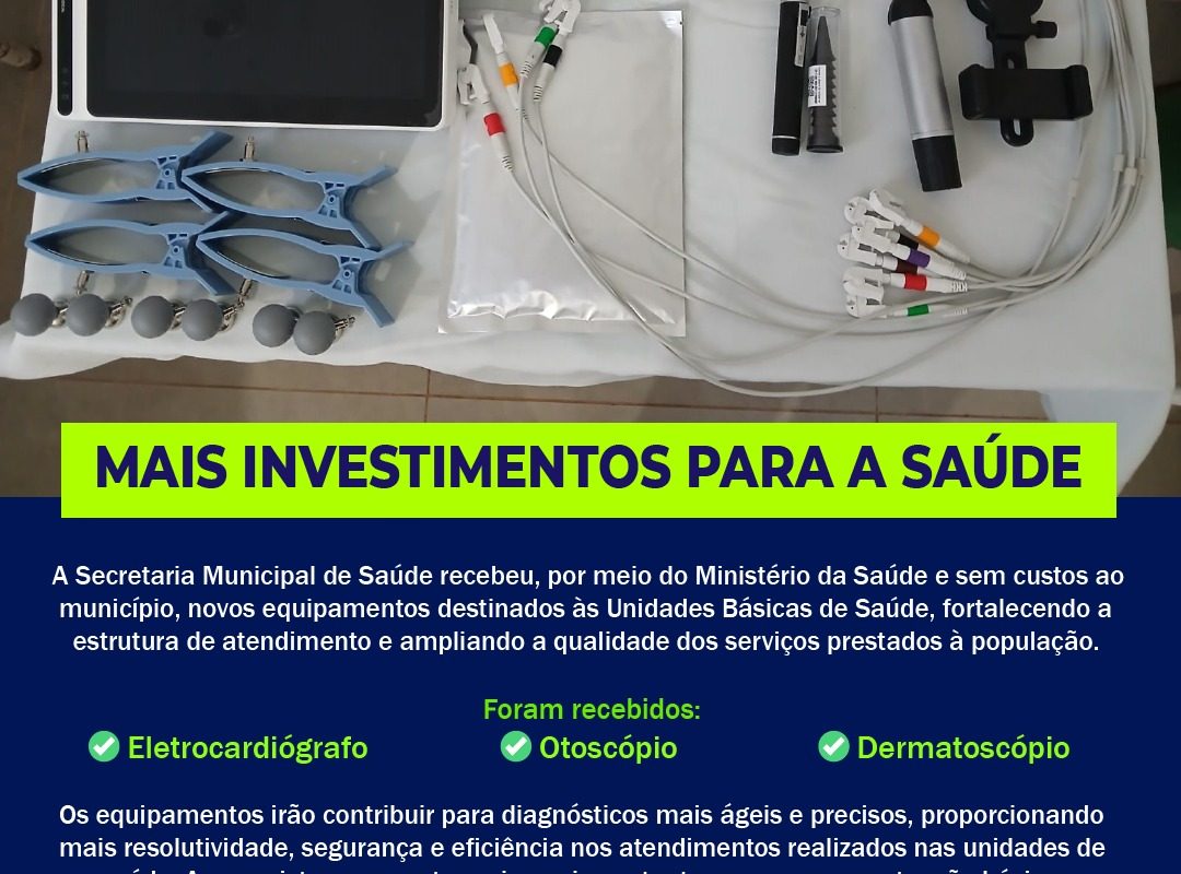 Saúde de Santo Augusto recebe novos equipamentos para unidades básicas